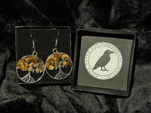 ✦ Tree of Life Stone Earrings ✦