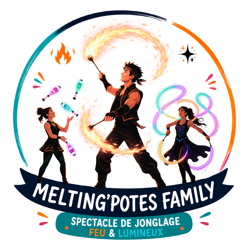 Performances jongle feu et lumineux - Nos différentes animations MELTING'POTES FAMILY - Epernay