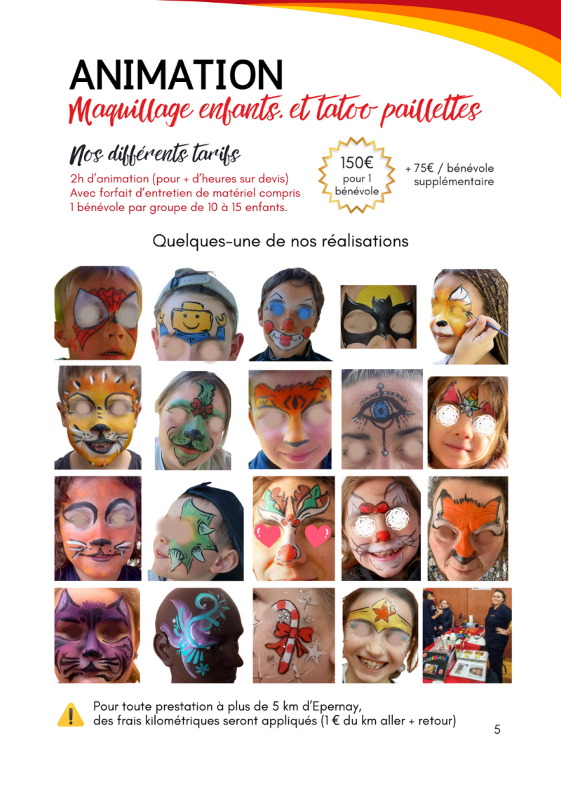 Association Melting'Potes Family - Quelques réalisations de maquillage enfant