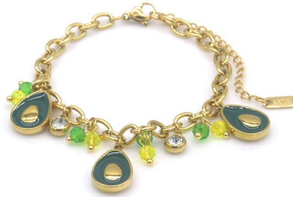 Stalen armbanden avocado -16-21 cm