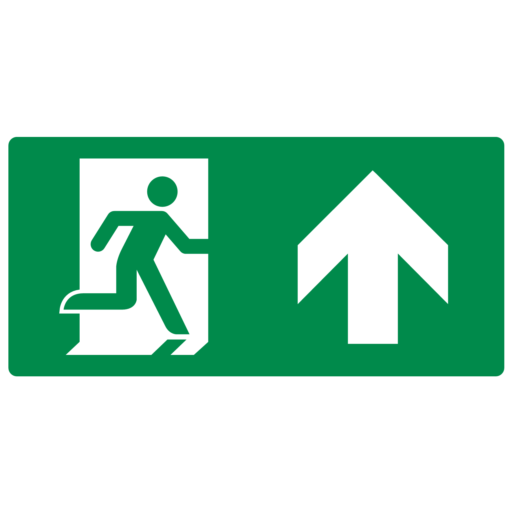 Nooduitgang rechtdoor