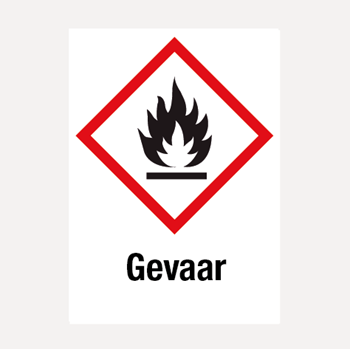 Ontvlambare stoffen gevaar vinyl