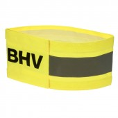 Armband geel reflecterend met opdruk BHV