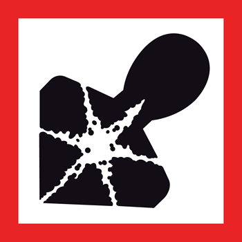 Kankerverwekkend gezondheidsgevaar ruitvorm stickers GHS 08