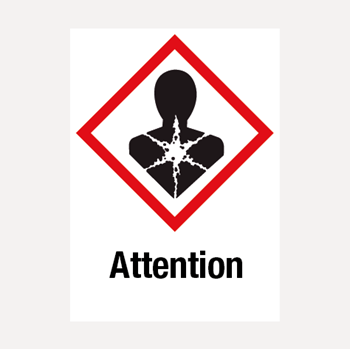 Kankerverwekkend gezondheidsgevaar attention vinyl