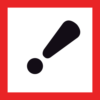 Pictogram GHS07 Gevaar irriterend ruitvorm