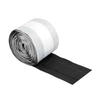 Zwarte Super Stretch textielpleister rol 500x6cm