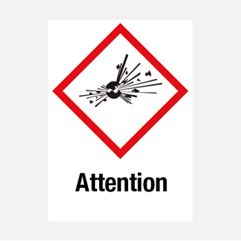 Explosieve stoffen attention vinyl