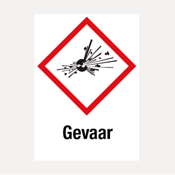 Explosieve stoffen gevaar vinyl
