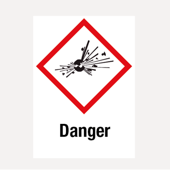 Explosieve stoffen danger vinyl