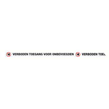 Lint toegang verboden rood/zwart/wit