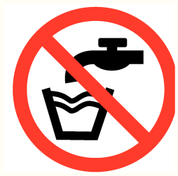 geen drinkwater 20x20mm