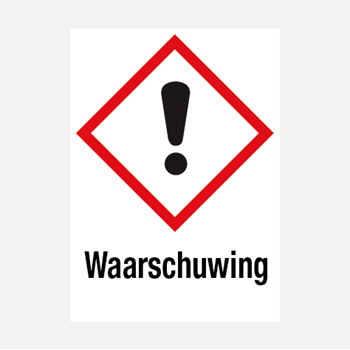 irriterende stoffen waarschuwing vinyl