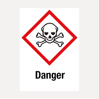 Giftige stoffen danger vinyl
