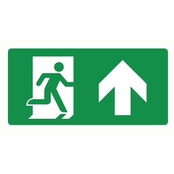 Mini picto Vluchtweg rechts naar boven