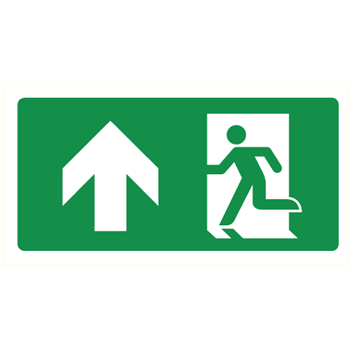 Mini picto Vluchtweg links naar boven