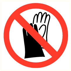 Mini picto Handschoenen verboden