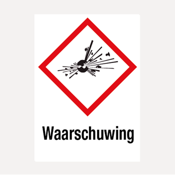 Explosieve stoffen waarschuwing vinyl