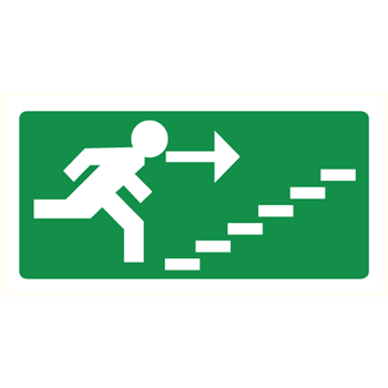 Nooduitgang trap rechts omhoog