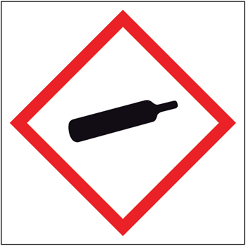 Gashouder onder druk stickers GHS 04