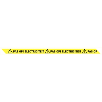 Lint Pas op! Electriciteit geel/zwart