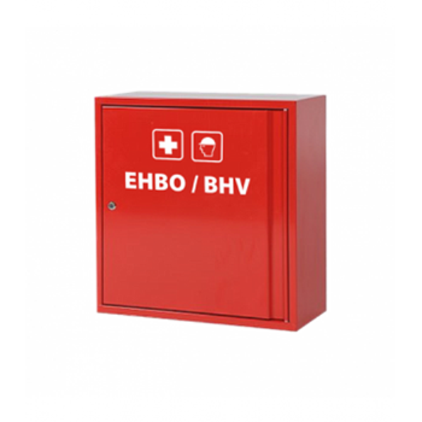 BHV kast 60 x 60 x 25cm rood inclusief stickers
