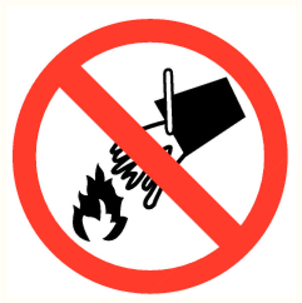 Mini picto Verboden met water te blussen