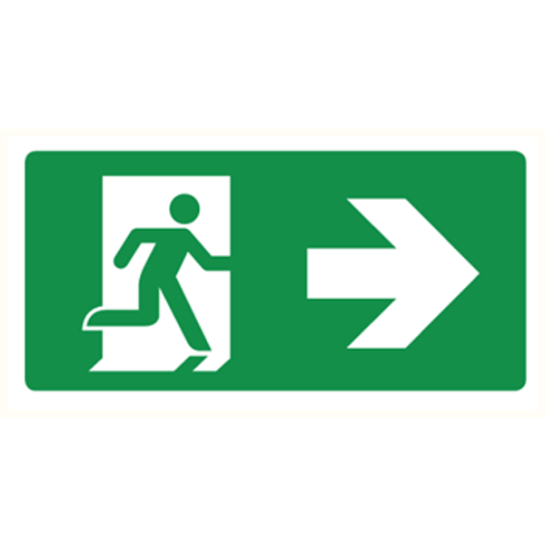 Nooduitgang rechts (bord)