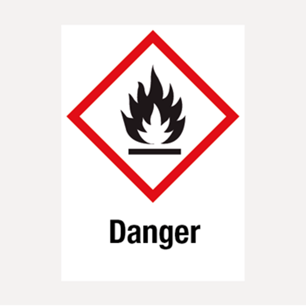 Ontvlambare stoffen danger vinyl