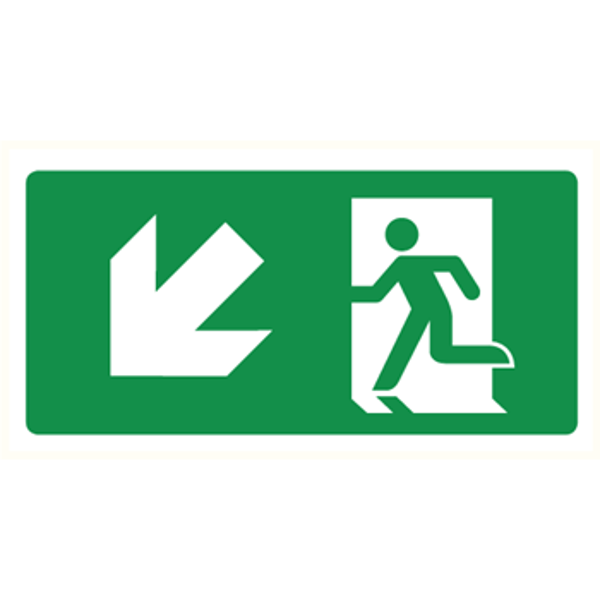 Nooduitgang omlaag links