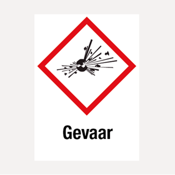 Explosieve stoffen gevaar vinyl
