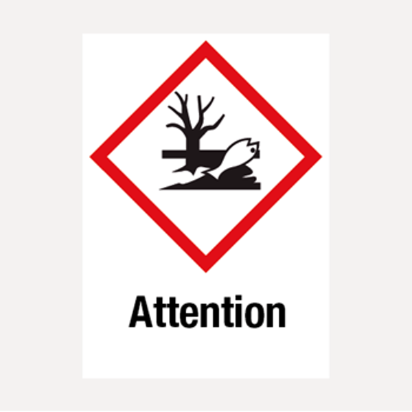 Schadelijk voor het milieu attention vinyl