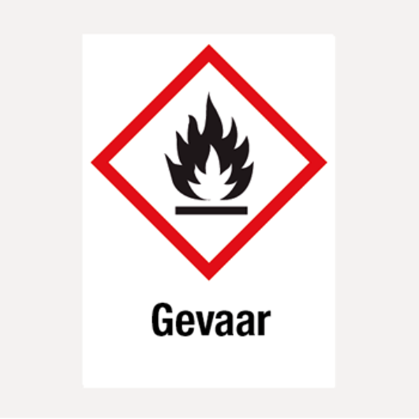 Ontvlambare stoffen gevaar vinyl