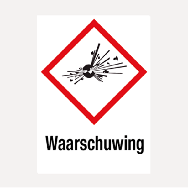 Explosieve stoffen waarschuwing vinyl