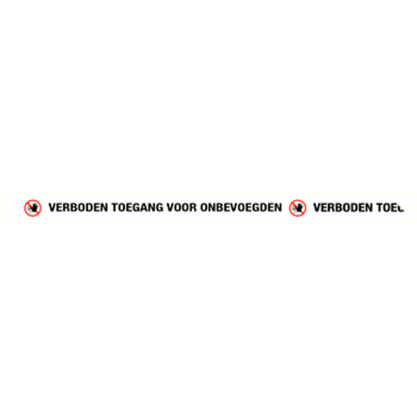 Lint toegang verboden rood/zwart/wit