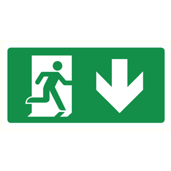 Nooduitgang beneden (bord)