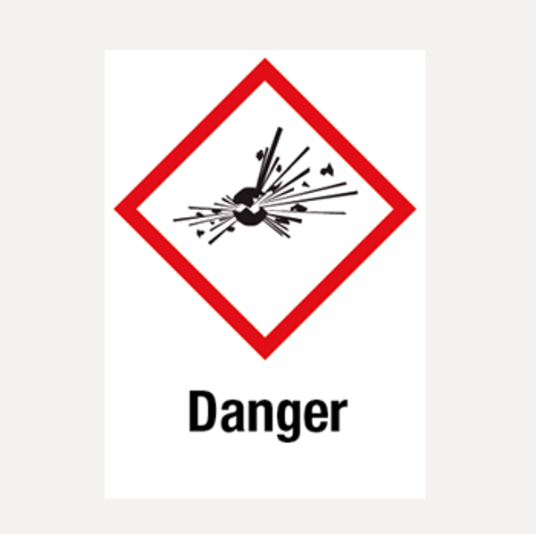 Explosieve stoffen danger vinyl