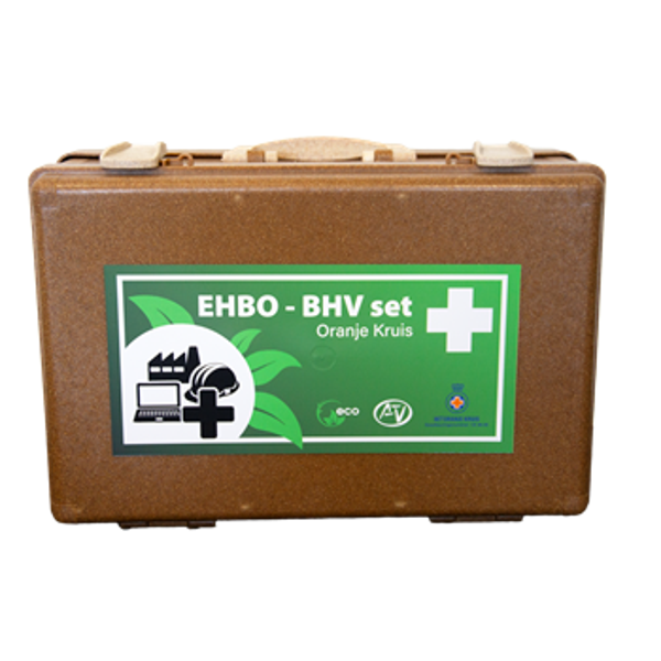 Verbandkoffer leeg gerecycled Eco hout kleur 395x135x270mm