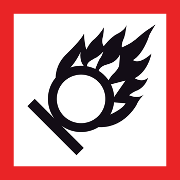 Oxiderende stoffen ruitvorm stickers GHS 03