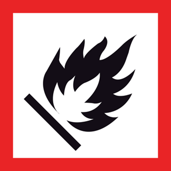 Pictogram GHS02 Ontvlambare stoffen ruitvorm