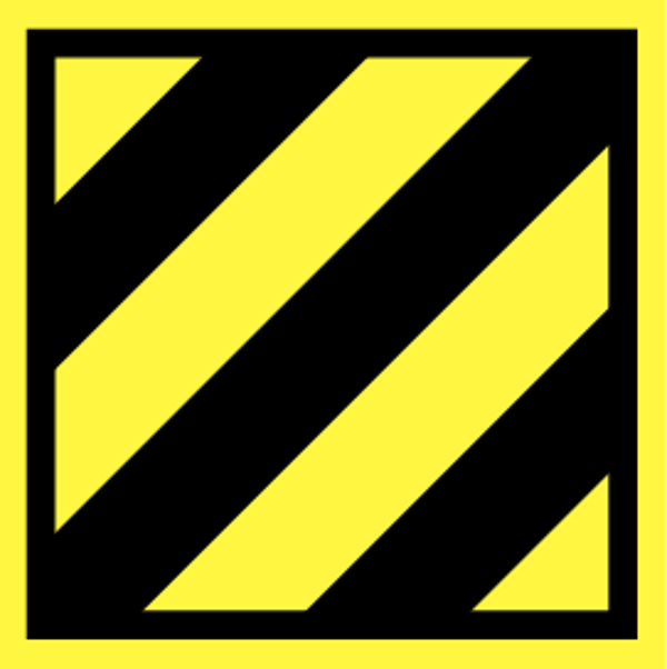 Mini picto "Niet met water blussen" 54x 15x15mm