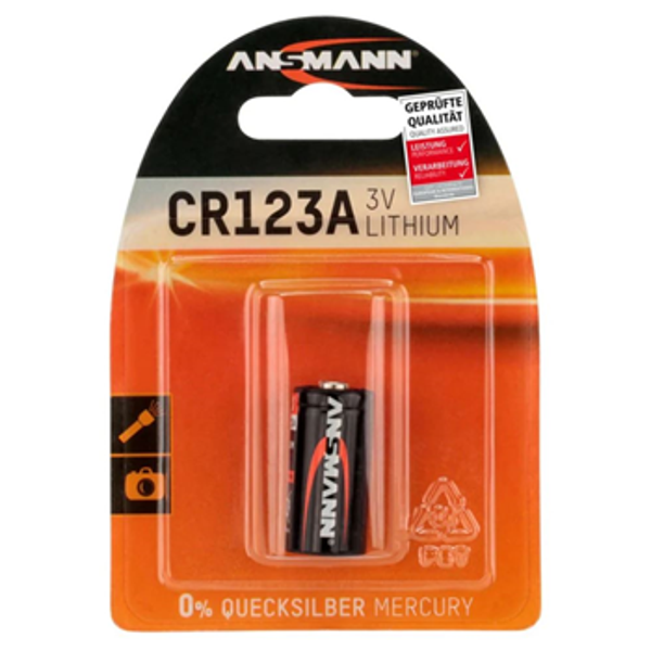 Lithiumbatterij CR123A / CR17335 3V blisterverpakking