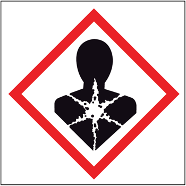 Kankerverwekkend gezondheidsgevaar stickers GHS 08