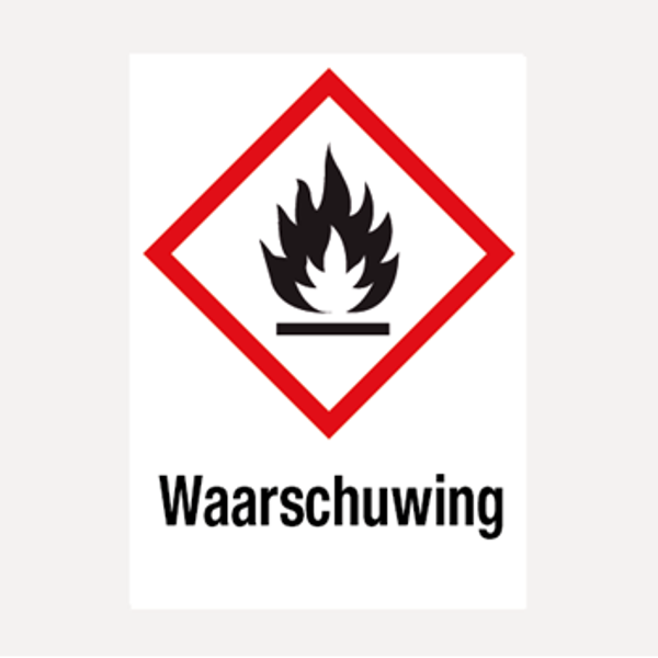Ontvlambare stoffen waarschuwing vinyl