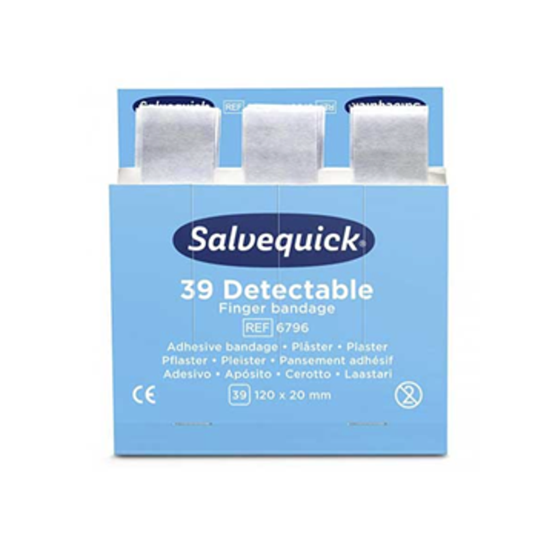 Salvequick 6 navullingen detectiepleisters 6x39 stuks 120x20mm