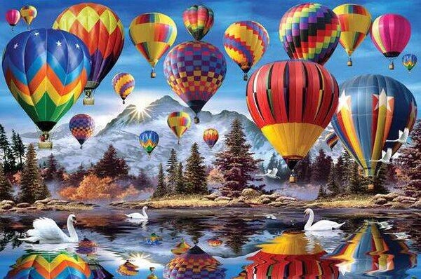 Diamond Painting Canvas 40x30cm - Painting 35x25cm Air Balloon