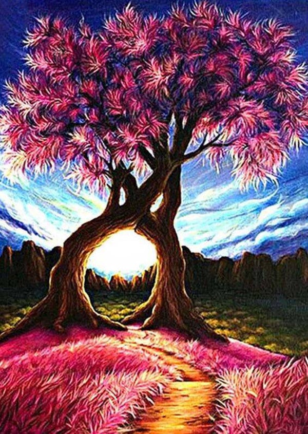 Diamond Painting Canvas 40x30cm - Painting 35x25cm Tree