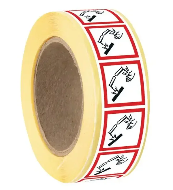 Verpakkingstape GHS05 Corrosieve stoffen