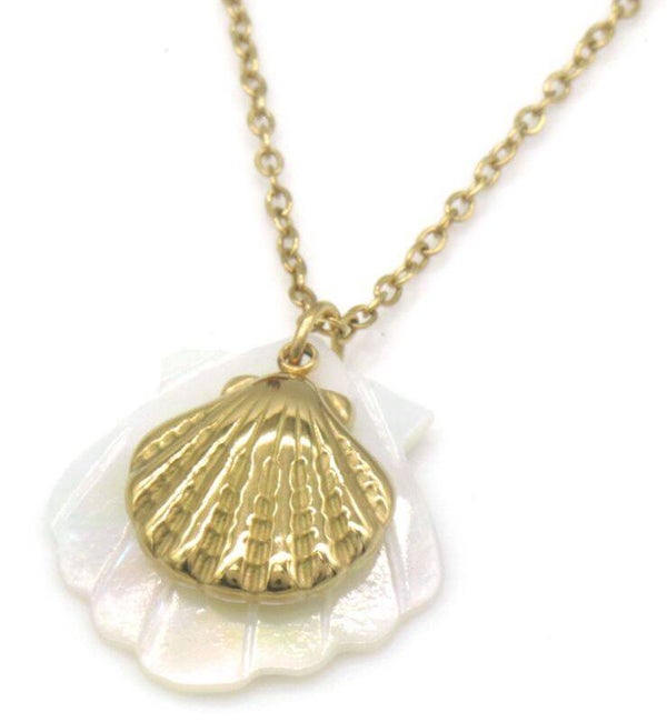 Stalen ketting schelpen 40-45cm