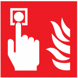 Branddeken met vlam (bord)